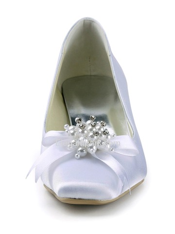white heels with square toe