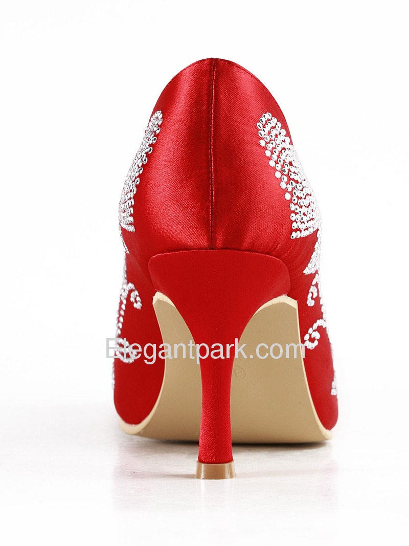 red evening shoes uk