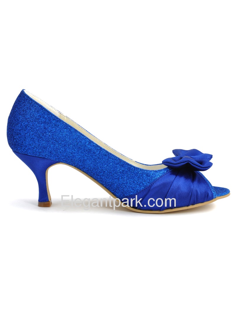 blue sparkly prom shoes
