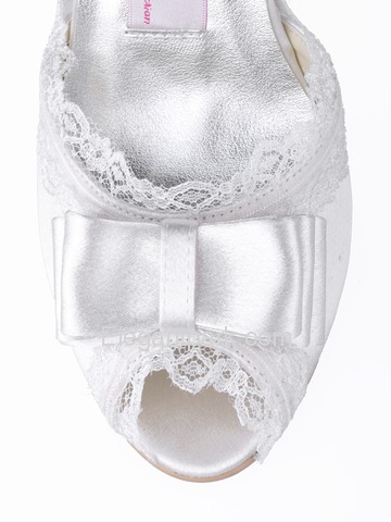 Elegant Peep Toe Stiletto Heel Bowknot Satin Bridal Evening Party Shoes (A3202)
