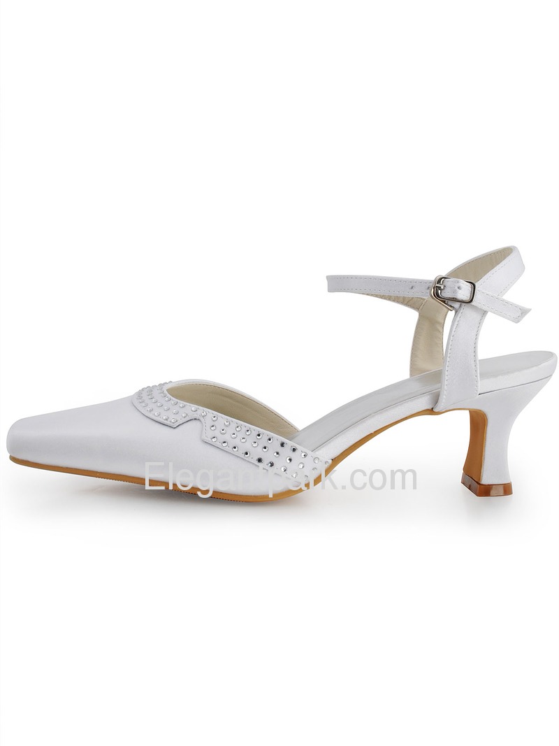 rhinestone square toe heels