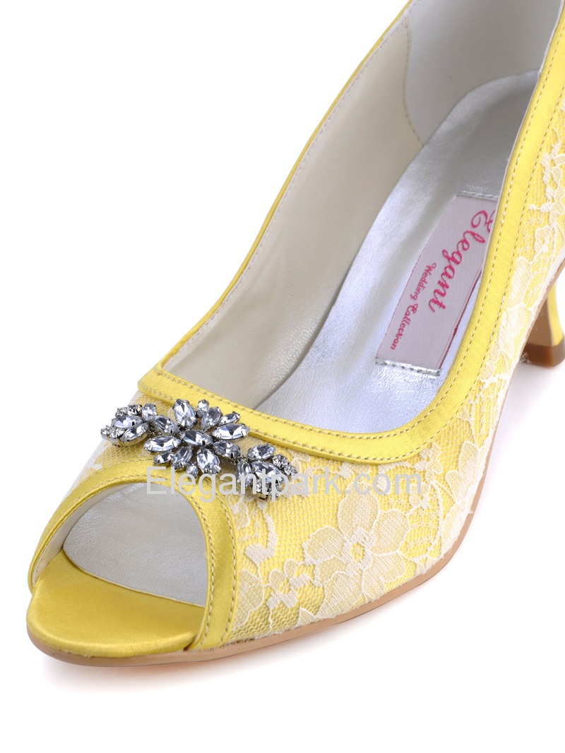 yellow sparkly heels
