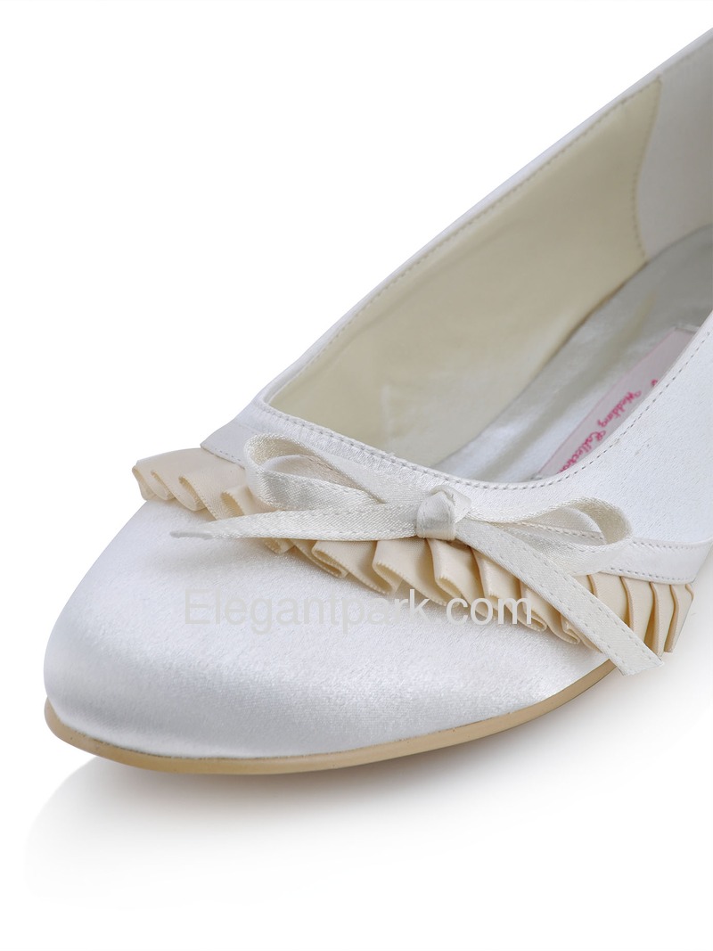 lace bow flat shoes