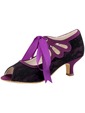 Elegantpark Black Peep Toe Ribbon Tie Women Lace Prom Shoes