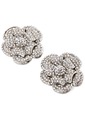 ElegantPark New Flower Silver Rhinestones Silver Wedding Party Shoe Clips Two Pieces Including