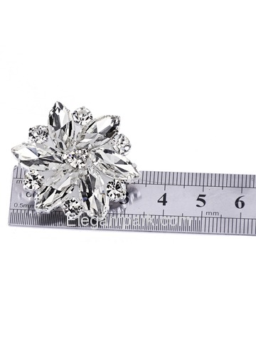 ElegantPark Women Wedding Accessories Rhinestones Crystal Removable Shoe Clips 2Pcs