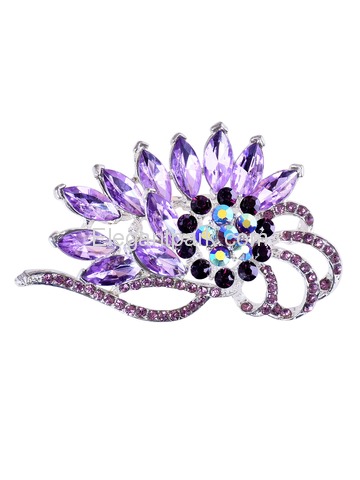 BP1706 Crystals Brooch Pin Women Fashion Jewelry Blooming Flame Flower