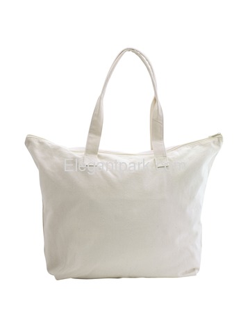 ElegantPark Mother of Bride Wedding Canvas Tote Bag Travel Zip Interior Pocket 100% Cotton 1 Pack