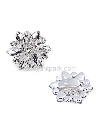 ElegantPark 2 Pairs Combination Women Wedding Accessories AJ+AK Sliver Shoes clips