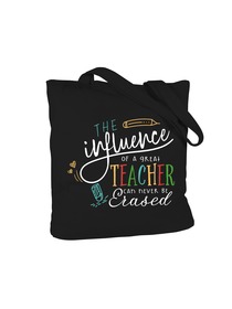 ElegantPark Teacher Bag Best Teacher Gifts Funny Teacher Appreciation Gift Christmas Gifts for Teacher Canvas Bag Black with interior Pocket